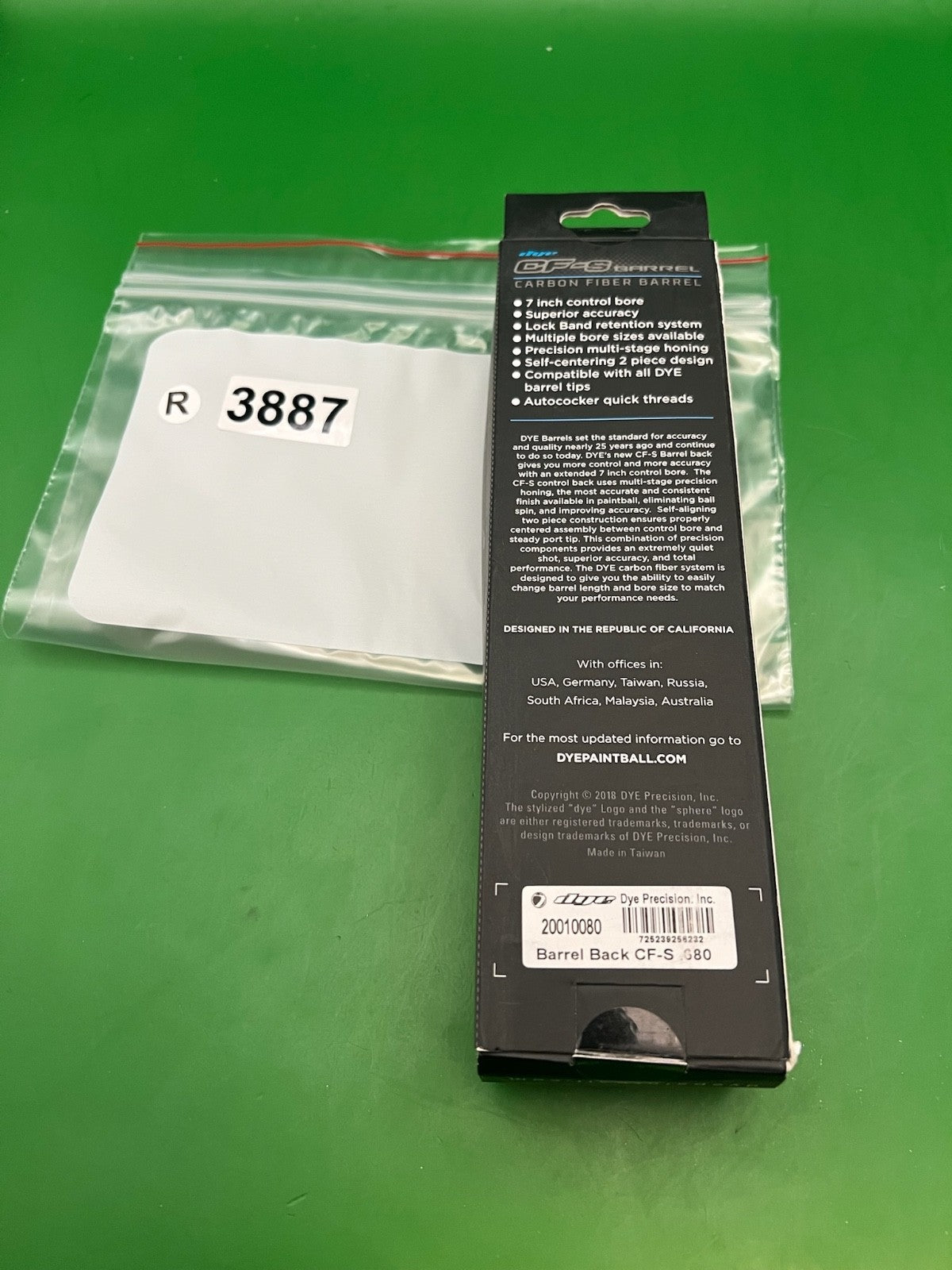 Dye CF-S Carbon Fiber Barrel Back 680 Bore Autococker Thread