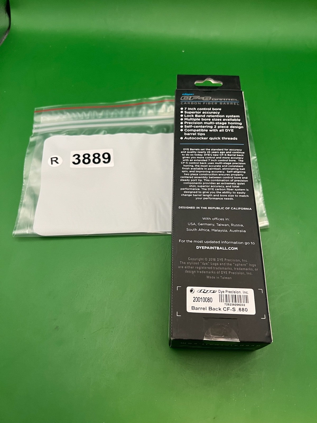 Dye CF-S Carbon Fiber Barrel Back 680 Bore Autococker Thread