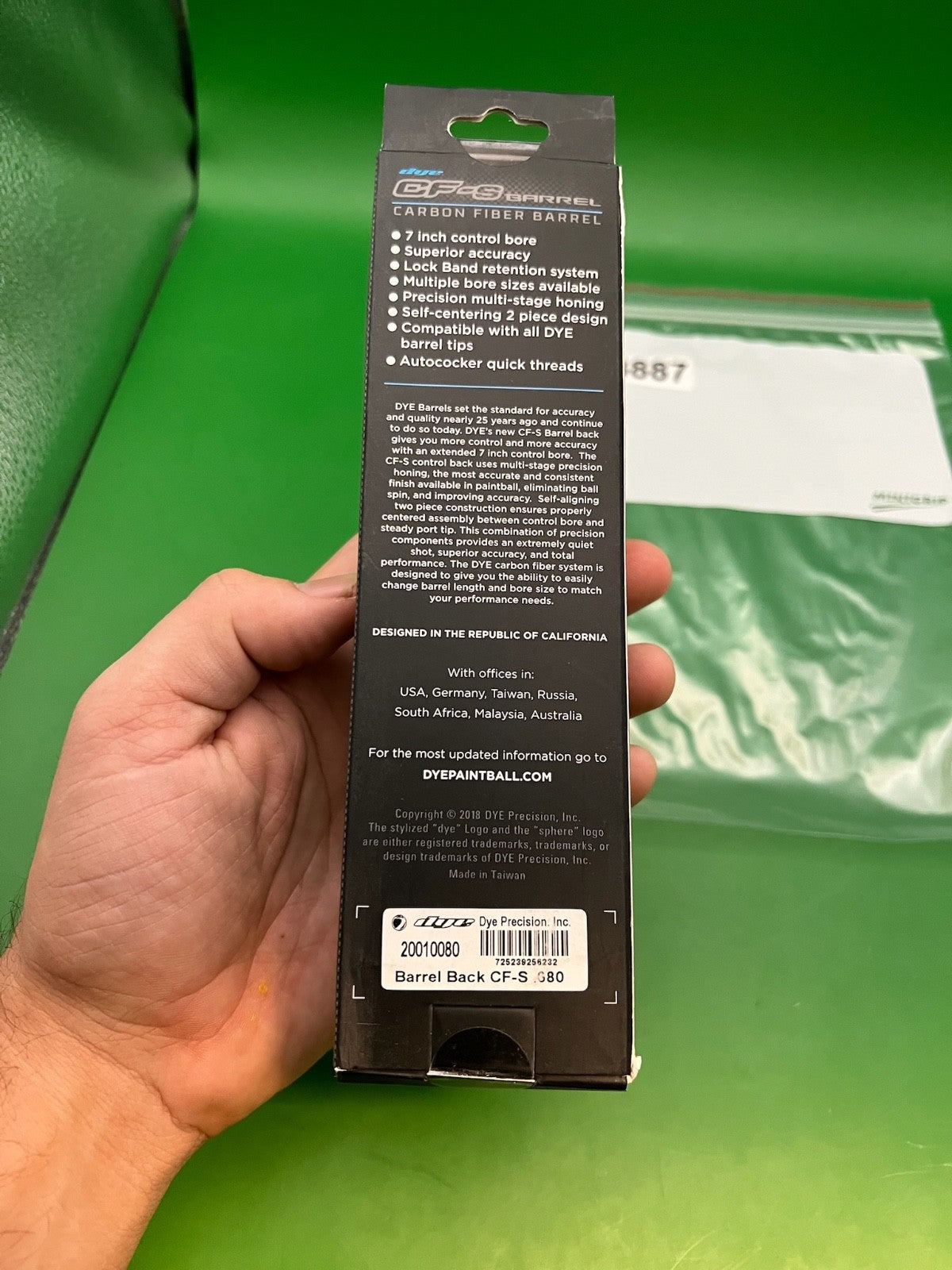 Dye CF-S Carbon Fiber Barrel Back 684 Bore Autococker Thread