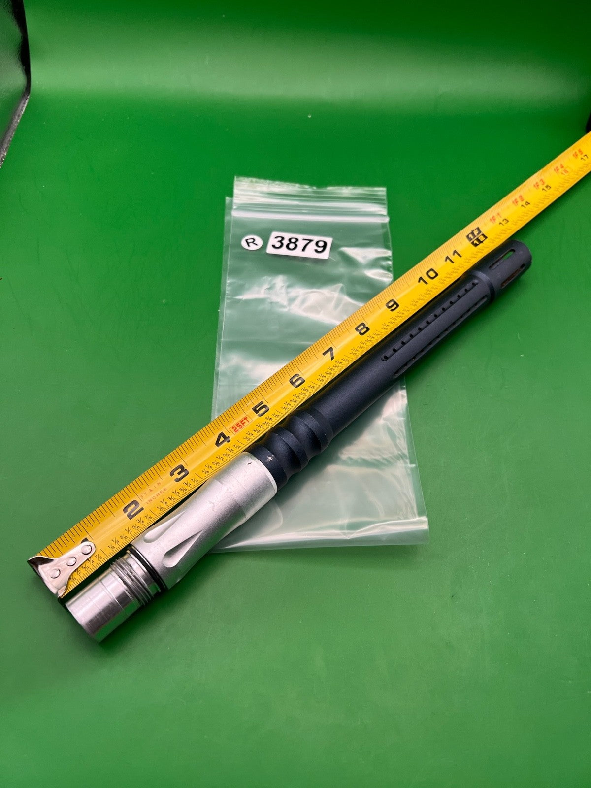 Paintball Barrel – Autococker Thread – .689 Bore – Two-Piece – Black/Silver