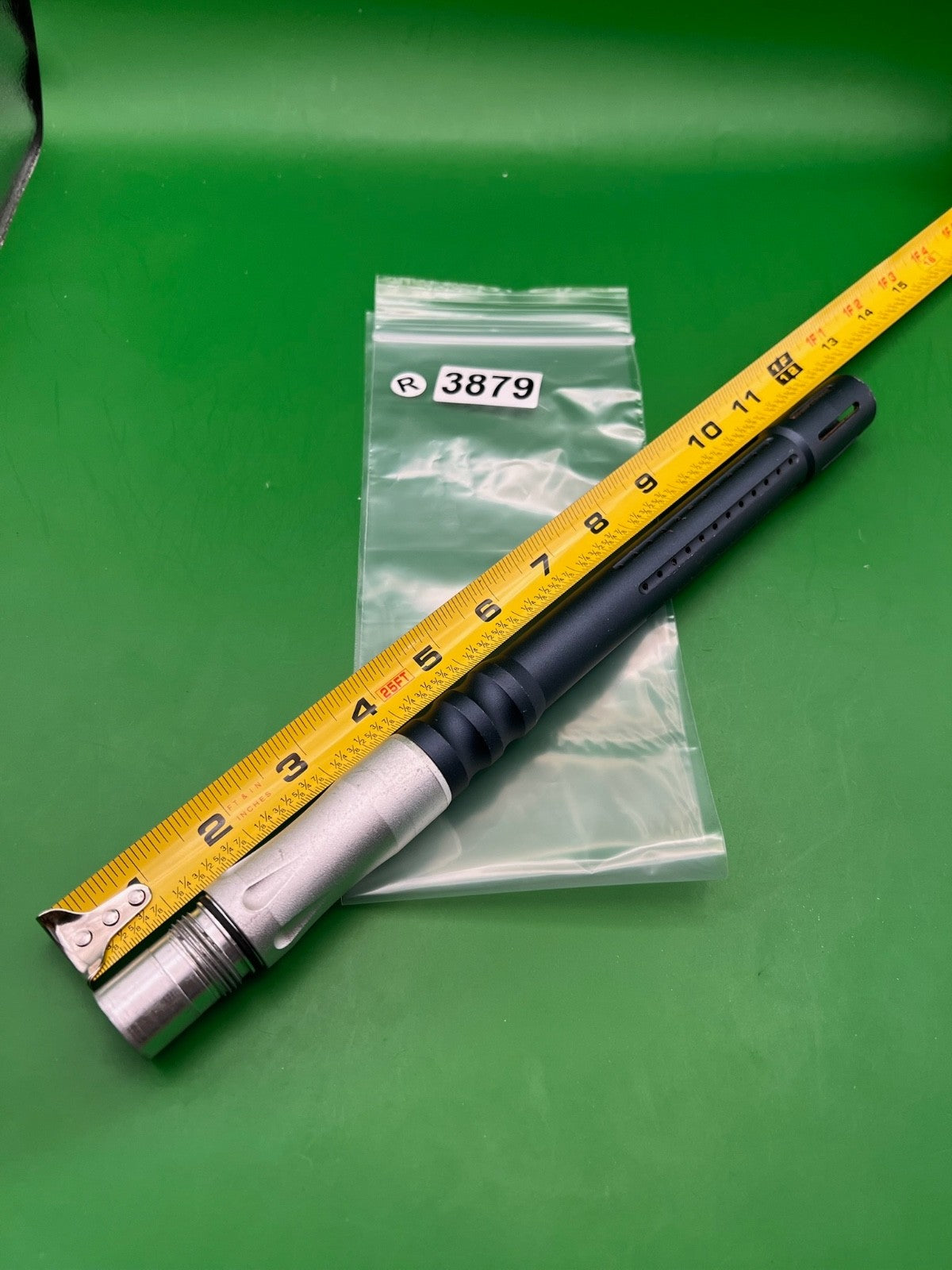 Paintball Barrel – Autococker Thread – .689 Bore – Two-Piece – Black/Silver