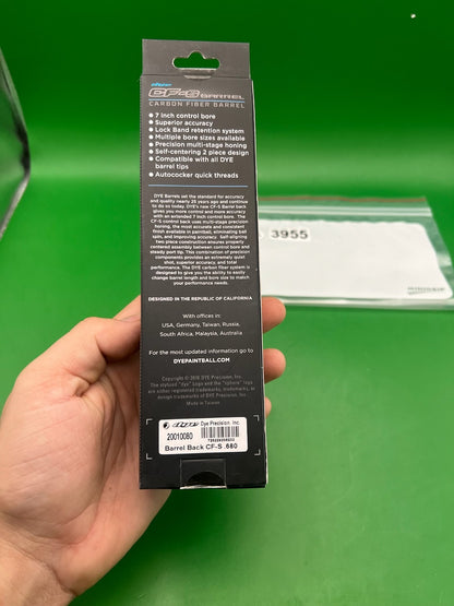 Dye CF-S Carbon Fiber Barrel Back 680 Bore Autococker Thread