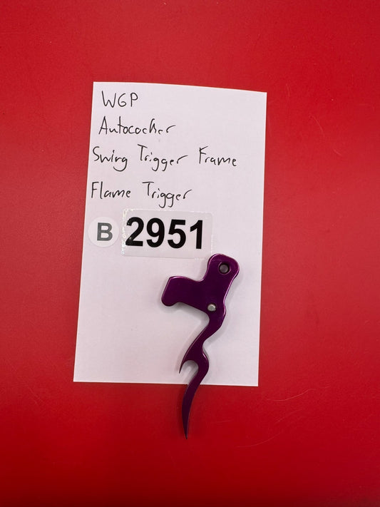 WGP Autococker Swing Trigger Frame Flame Trigger Purple