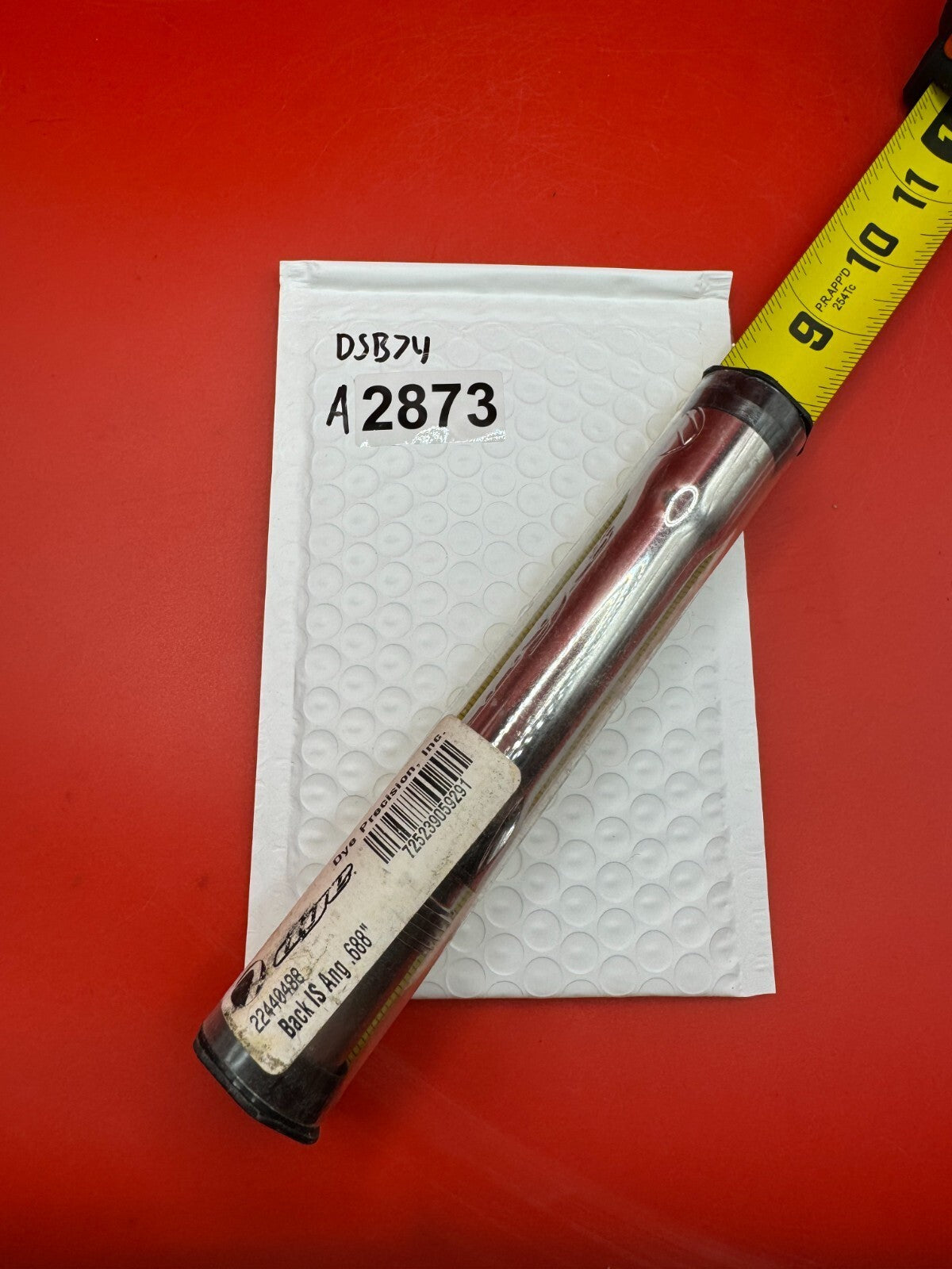 Dye SS Angel Threaded .688 Paintball Barrel Back