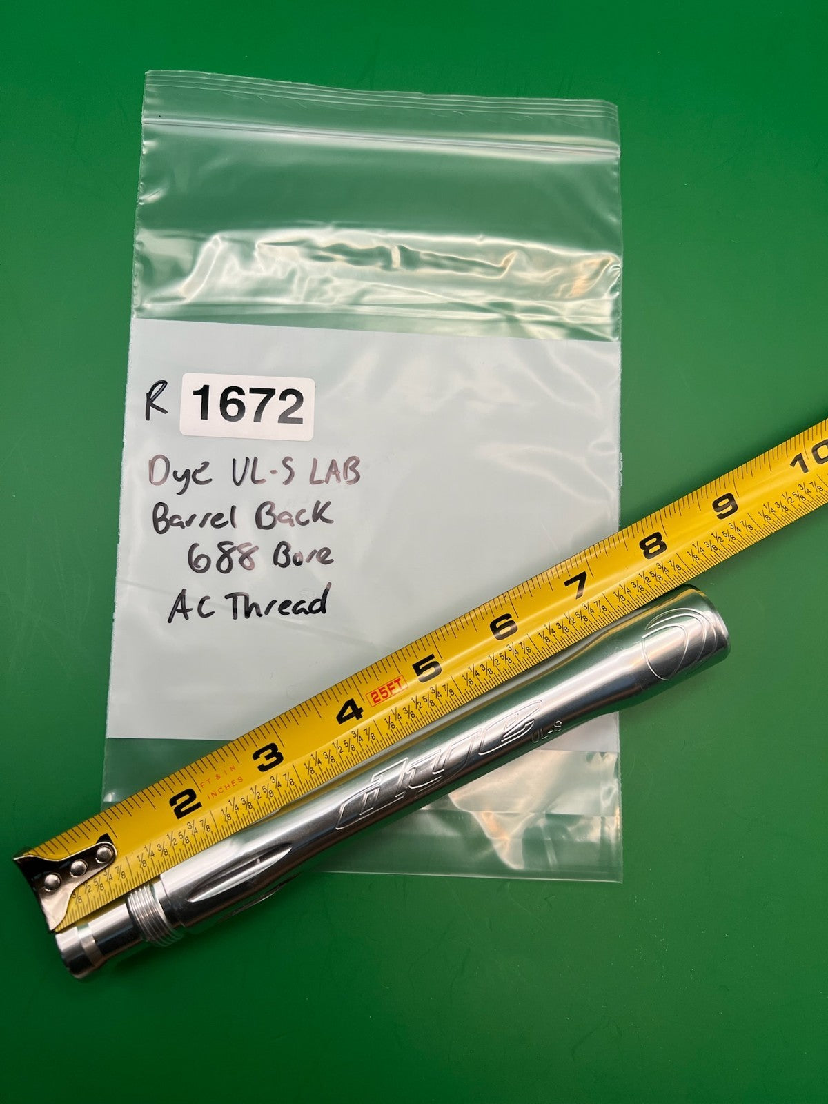 Dye UL-S LAB Barrel Back 688 Bore AC Thread