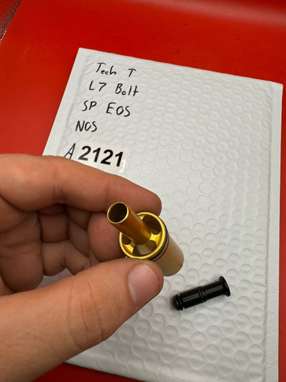 Tech T L7 Bolt SP EOS NOS - used paintball bolt - gold/black