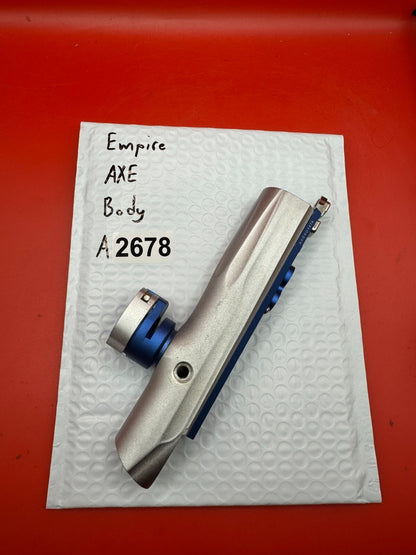 Empire Axe Body - used paintball body - silver/blue
