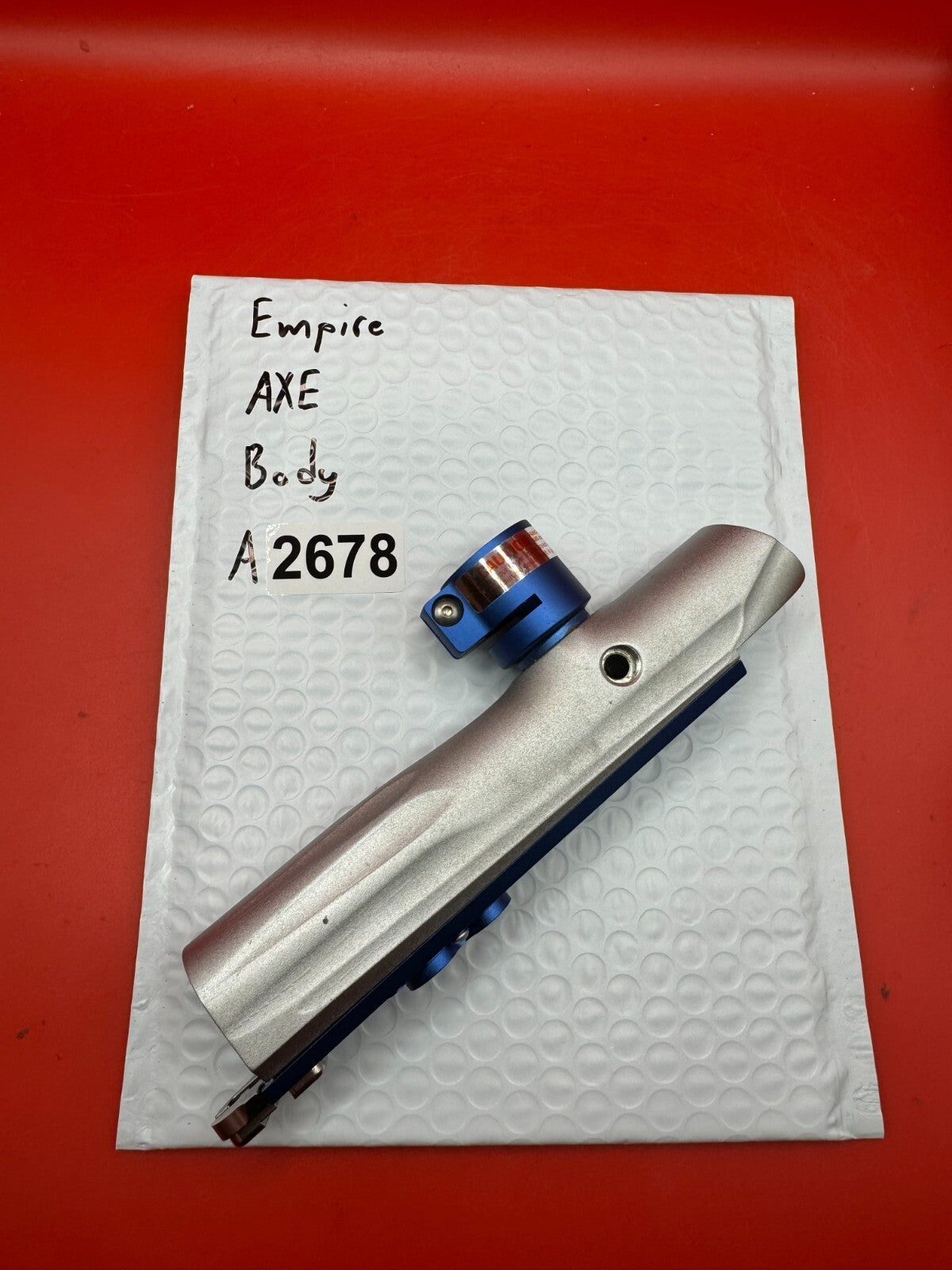 Empire Axe Body - used paintball body - silver/blue