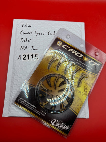 Virtue Crown Speed Feed Rotor  NOS-Tan - used paintball speed feed - tan