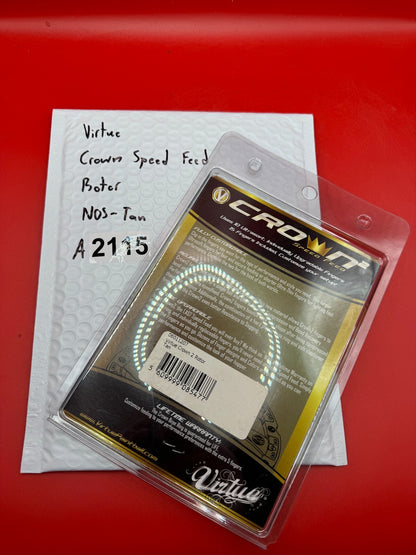 Virtue Crown Speed Feed Rotor  NOS-Tan - used paintball speed feed - tan