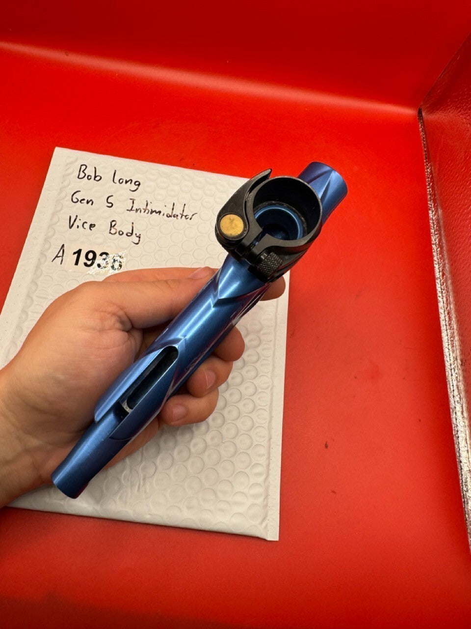 Bob Long Gen 5 Intimidator Vice Body - used paintball body - blue anno