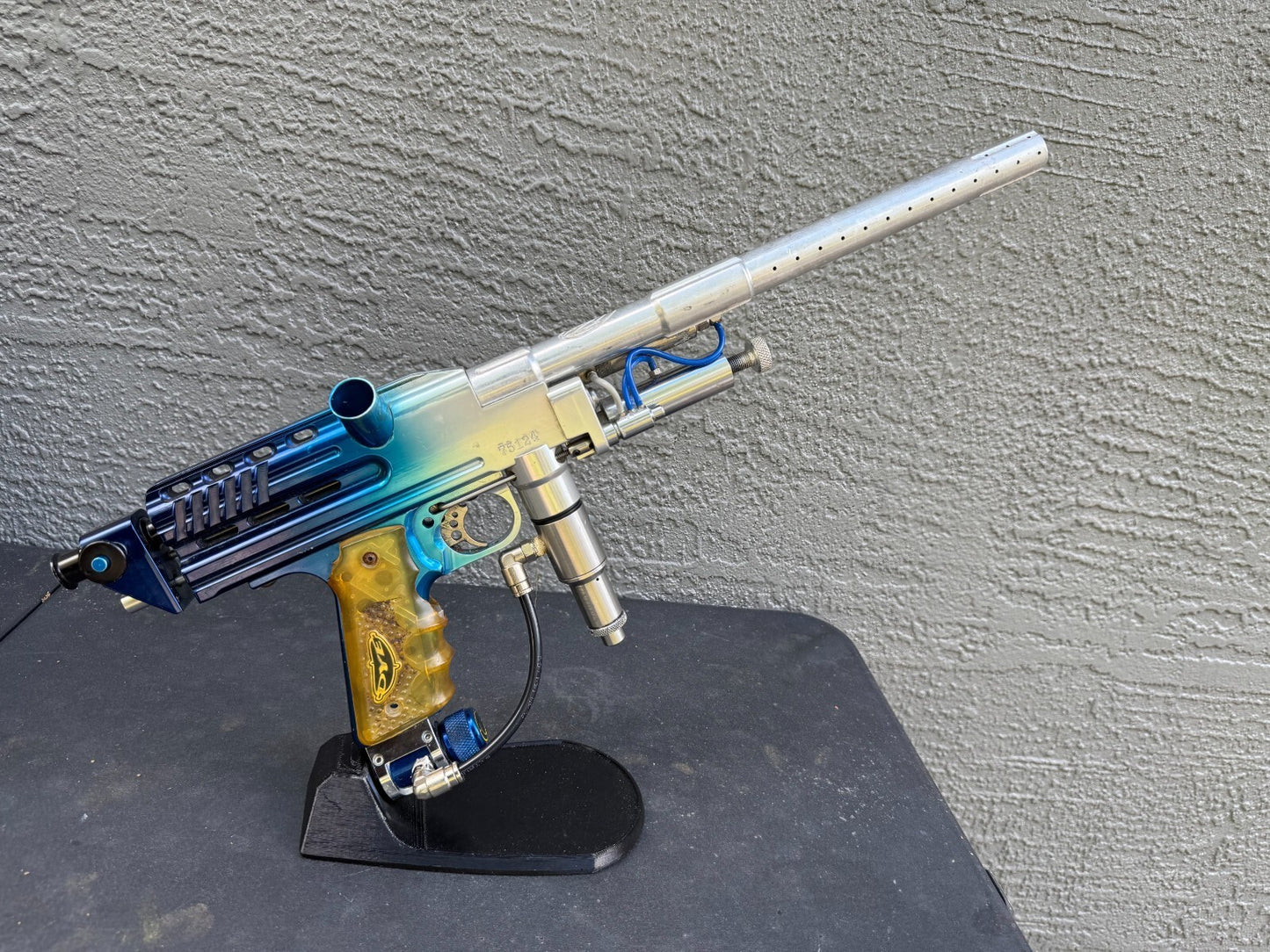 Shock Tech Vortex Autococker - Black/Silver Fade - Not Working
