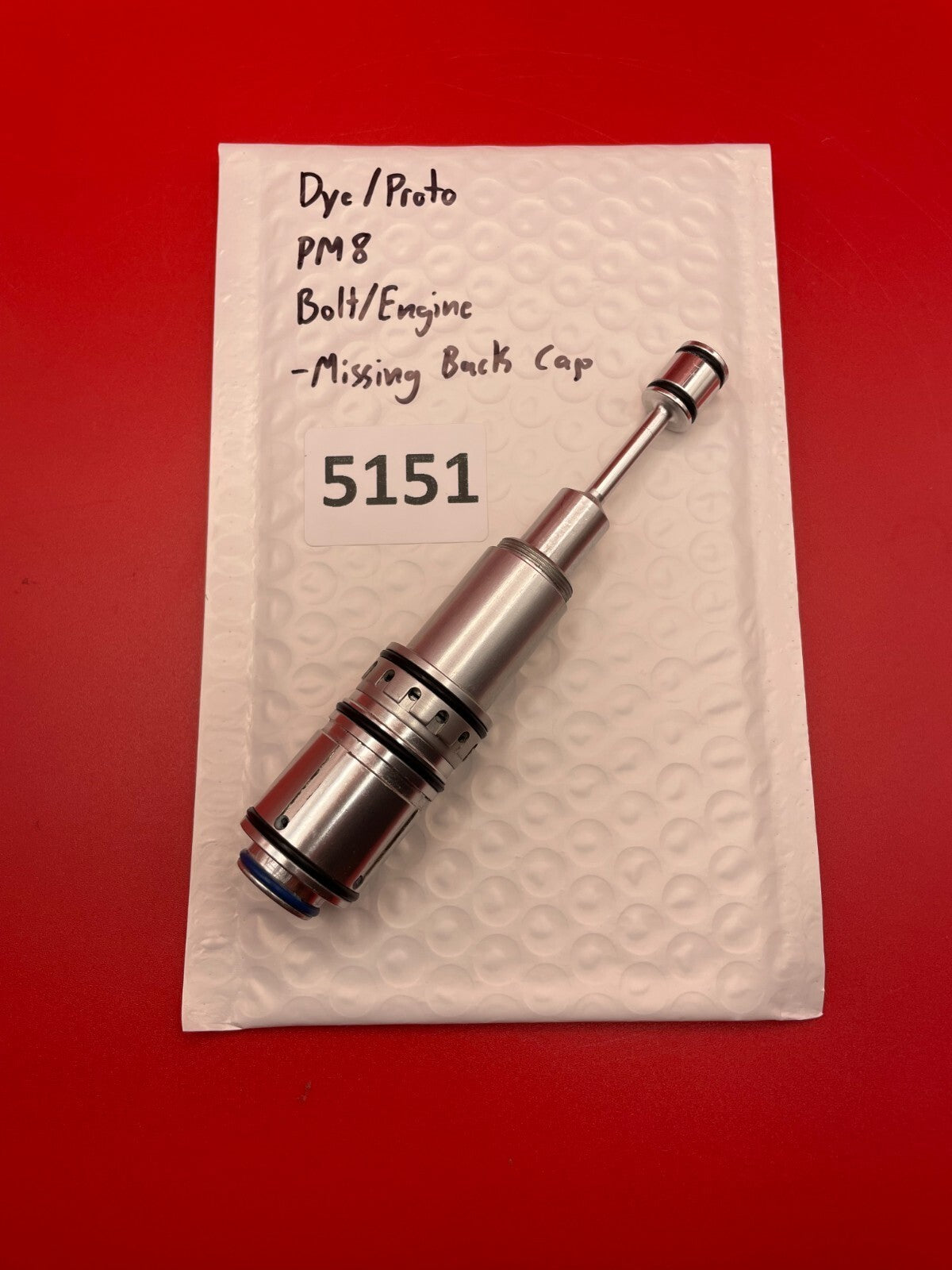 Dye/Proto PM8 Bolt/Engine -Missing Back Cap