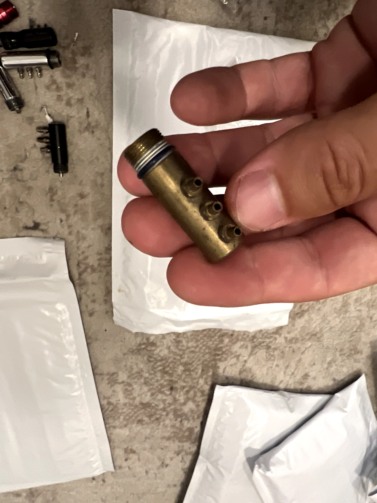 Brass Autococker 3 Way Paintball Parts - Durable 3-Way for Autocockers