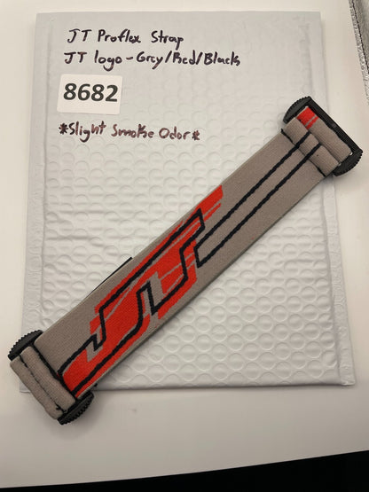 JT Proflex Strap JT Logo-Grey/Red/Black  (Slight Smoke Odor)