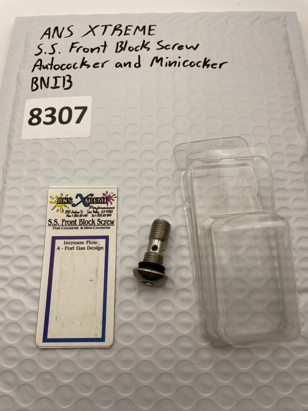 ANS XTREME S.S Front Block Screw Autococker and Minicocker BNIB