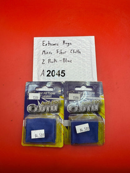 Extreme Rage Micro Fiber Cloth 2 Pack-Blue - used paintball anti-fog lens cloth - blue