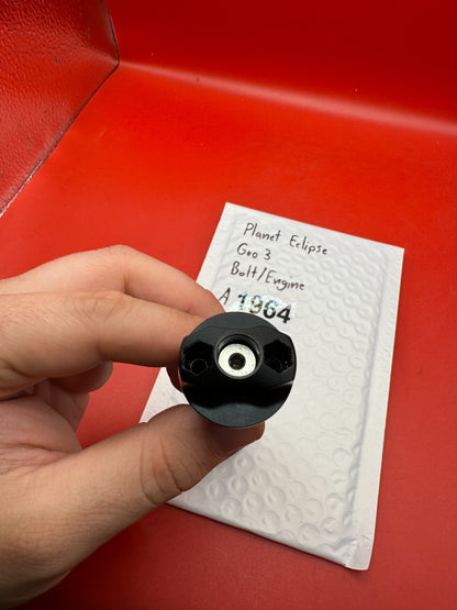 Planet Eclipse Geo 3 Bolt/Engine - used paintball bolt/engine assembly - black/silver