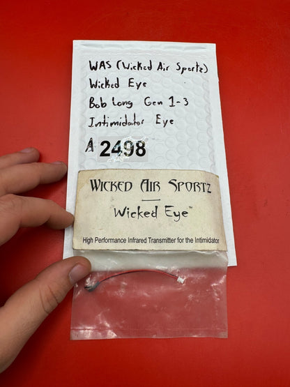 WAS (Wicked Air Sportz) Wicked Eye Bob Long Gen 1-3 Intimidator Eye - used paintball eye (infrared transmitter) - black/red