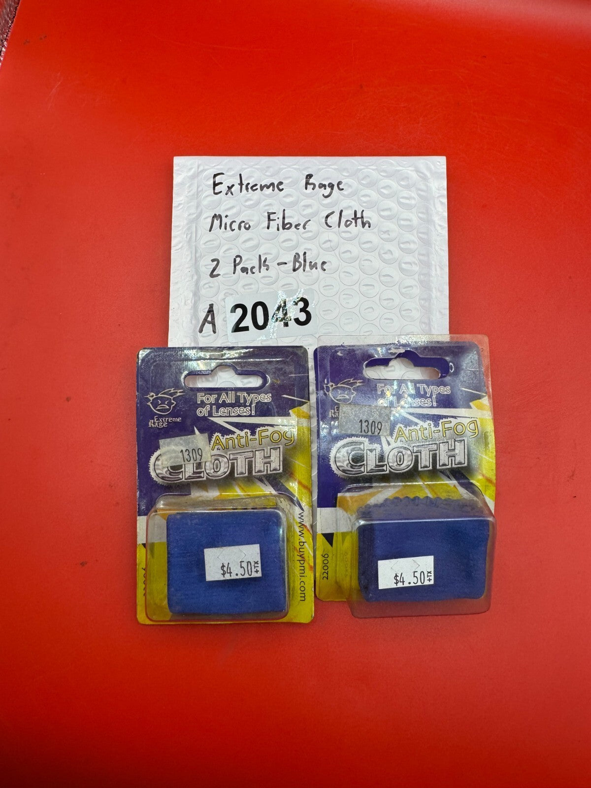 Extreme Rage Micro Fiber Cloth 2 Pack-Blue - used paintball mask lens cleaning cloth - blue