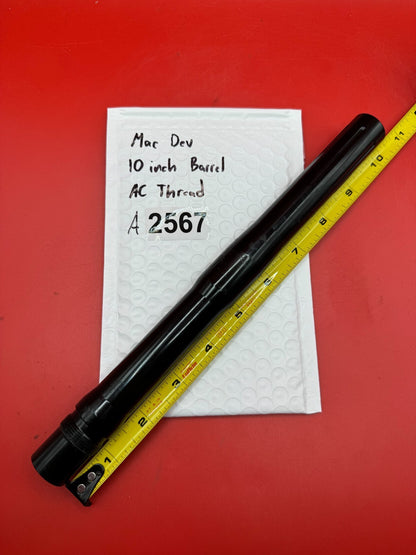 Mac Dev 10 inch Barrel AC Thread - used paintball barrel - black