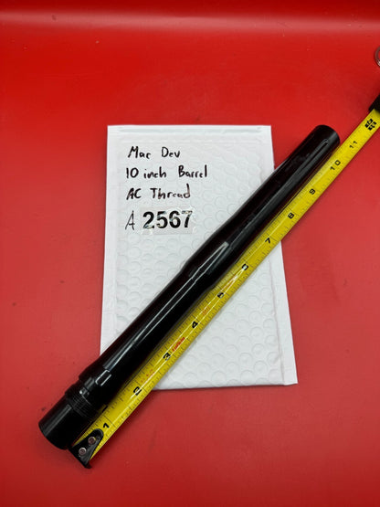 Mac Dev 10 inch Barrel AC Thread - used paintball barrel - black