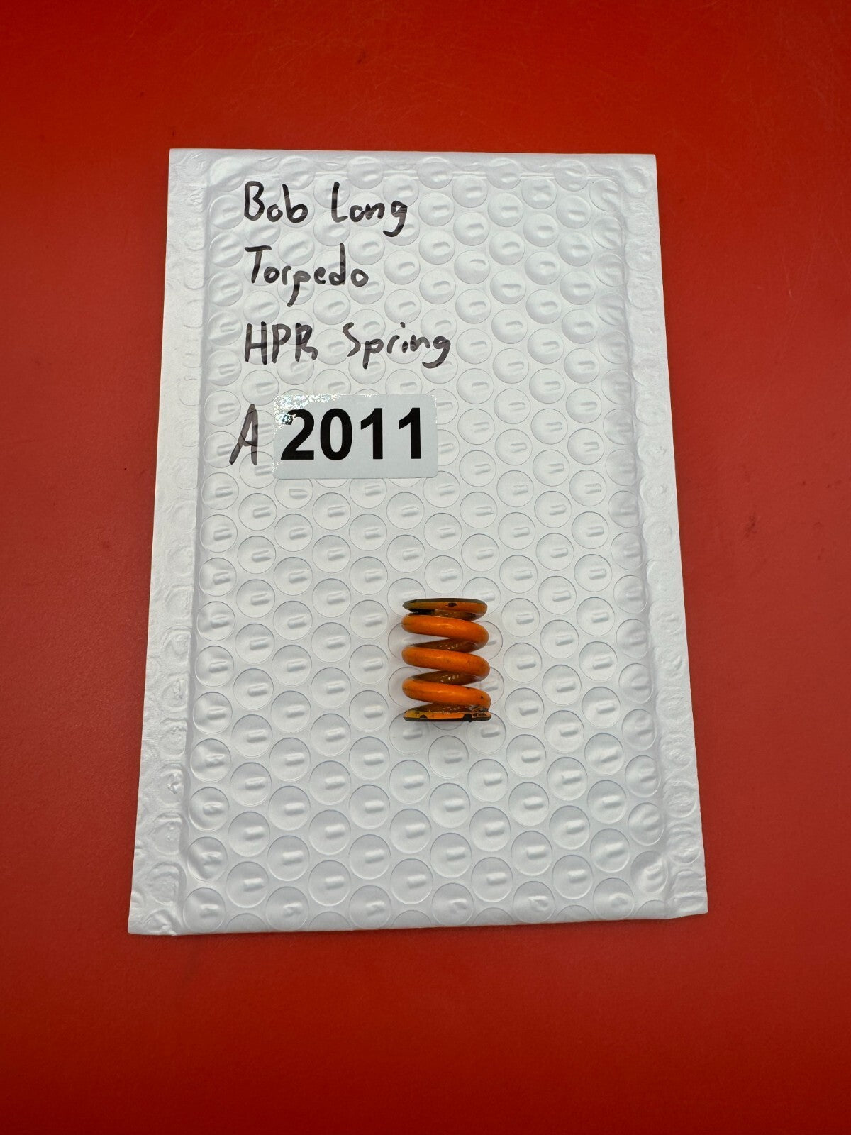 Bob Long Torpedo HPR Spring - used paintball hpr spring - orange