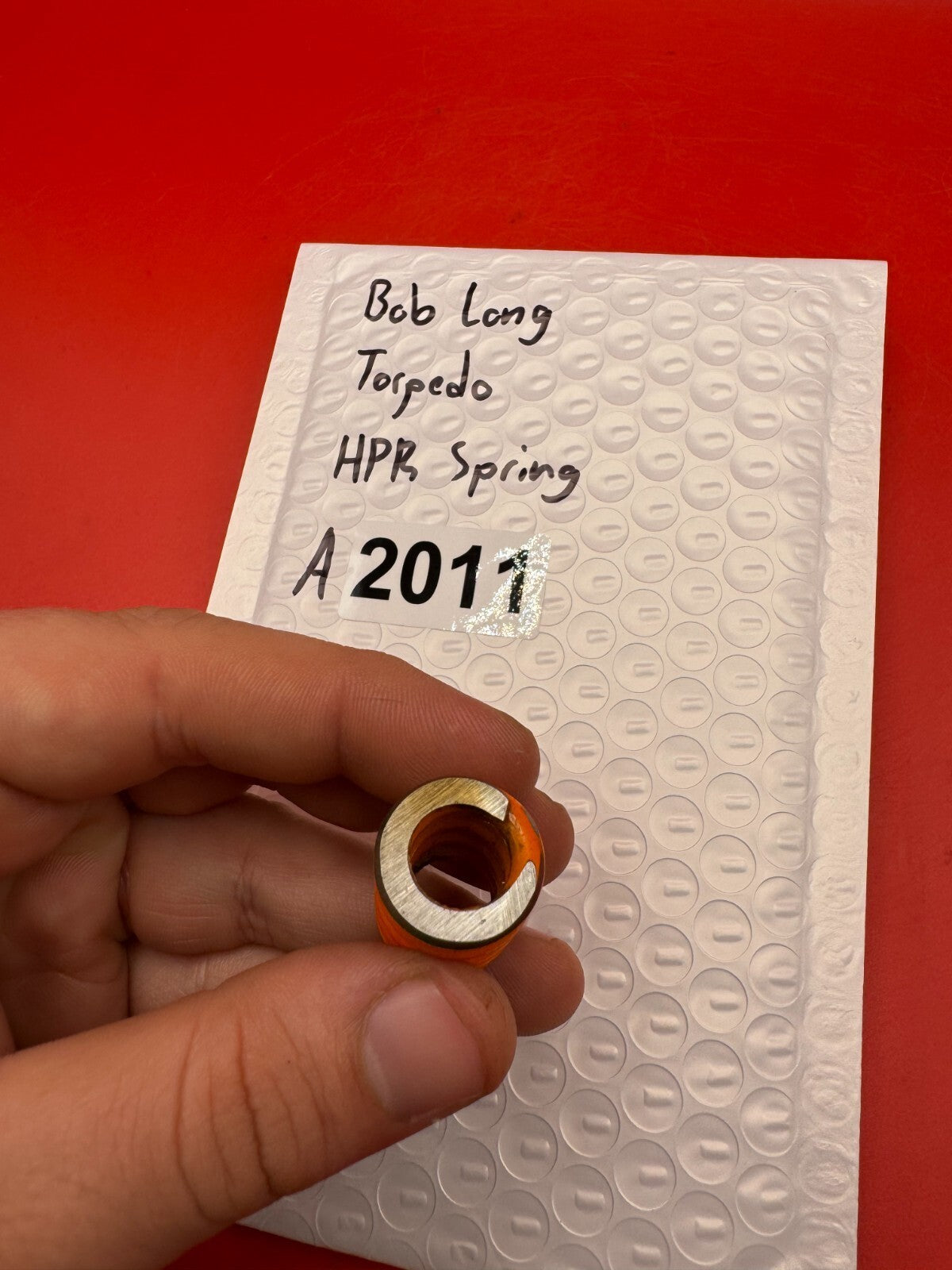 Bob Long Torpedo HPR Spring - used paintball hpr spring - orange