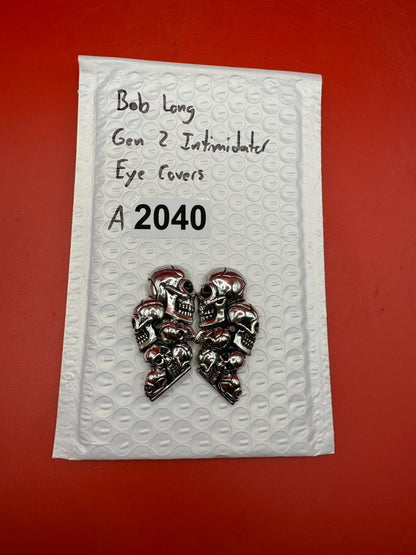 Bob Long Gen 2 Intimidator Eye Covers - used paintball eye covers - silver/black