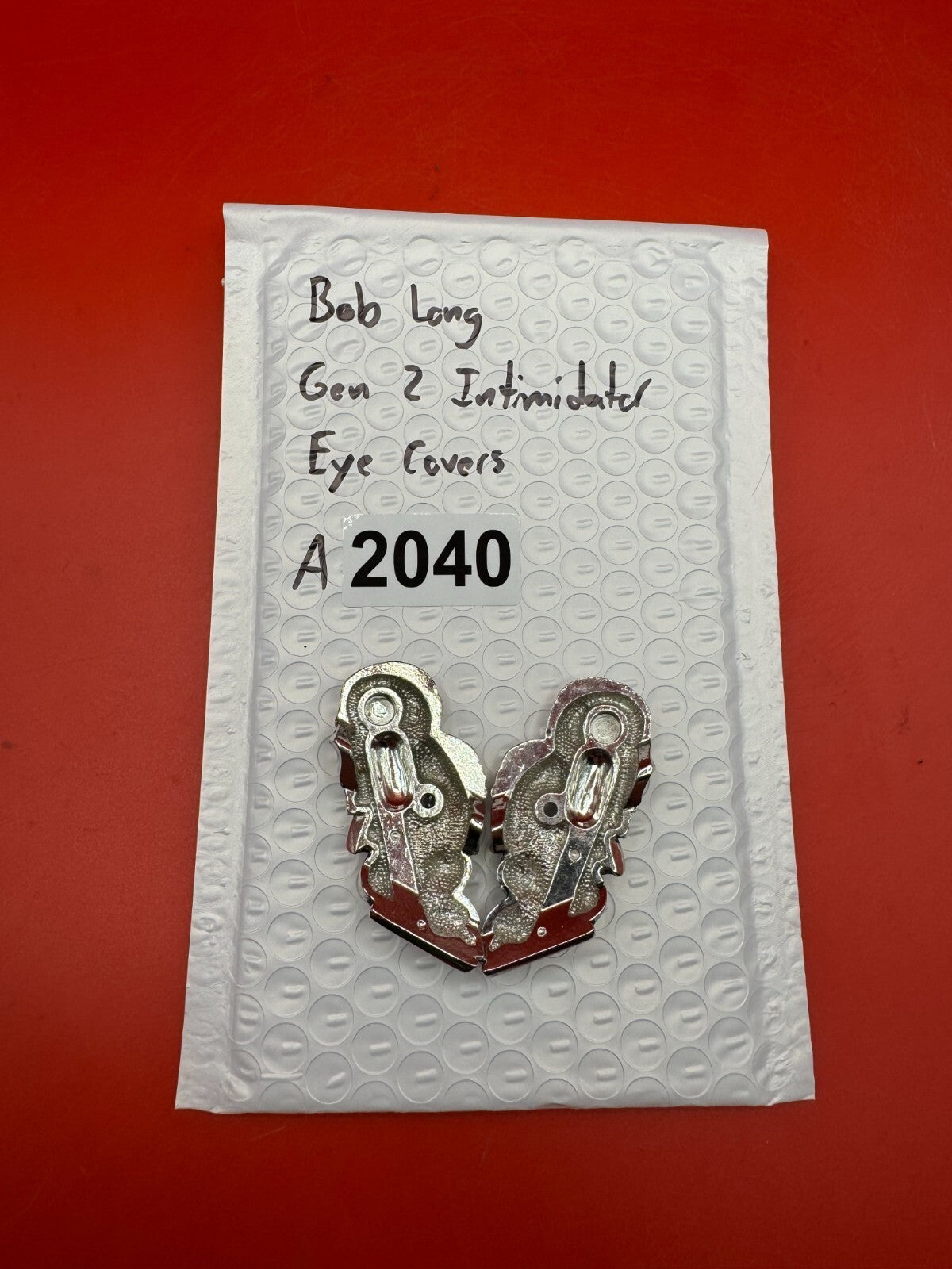 Bob Long Gen 2 Intimidator Eye Covers - used paintball eye covers - silver/black