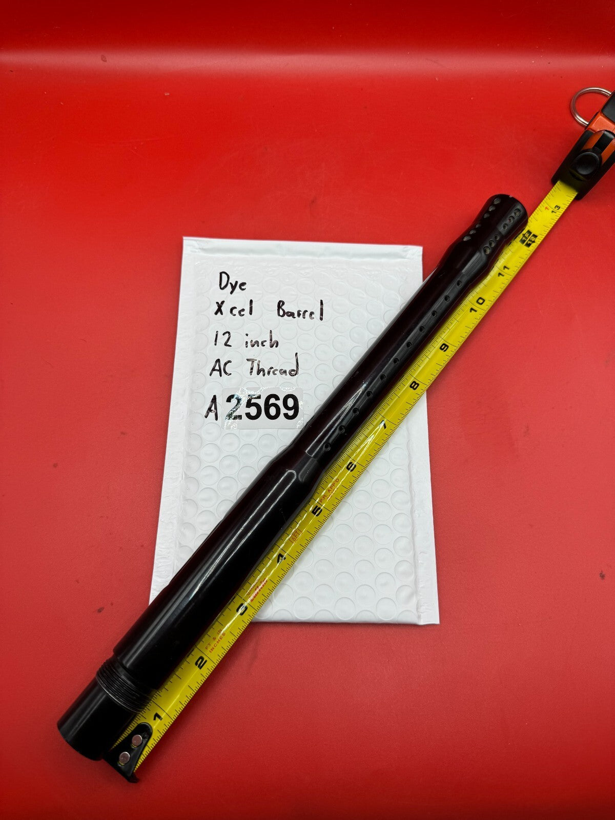 Dye Xcel Barrel 12 inch AC Thread - used paintball barrel - black