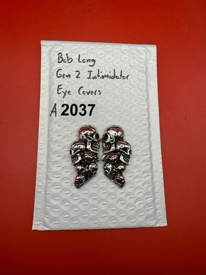 Bob Long Gen 2 Intimidator Eye Covers - used paintball eye covers - silver/black