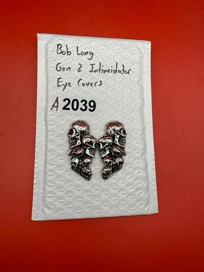 Bob Long Gen 2 Intimidator Eye Covers - used paintball eye covers - silver chrome