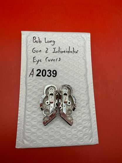 Bob Long Gen 2 Intimidator Eye Covers - used paintball eye covers - silver chrome
