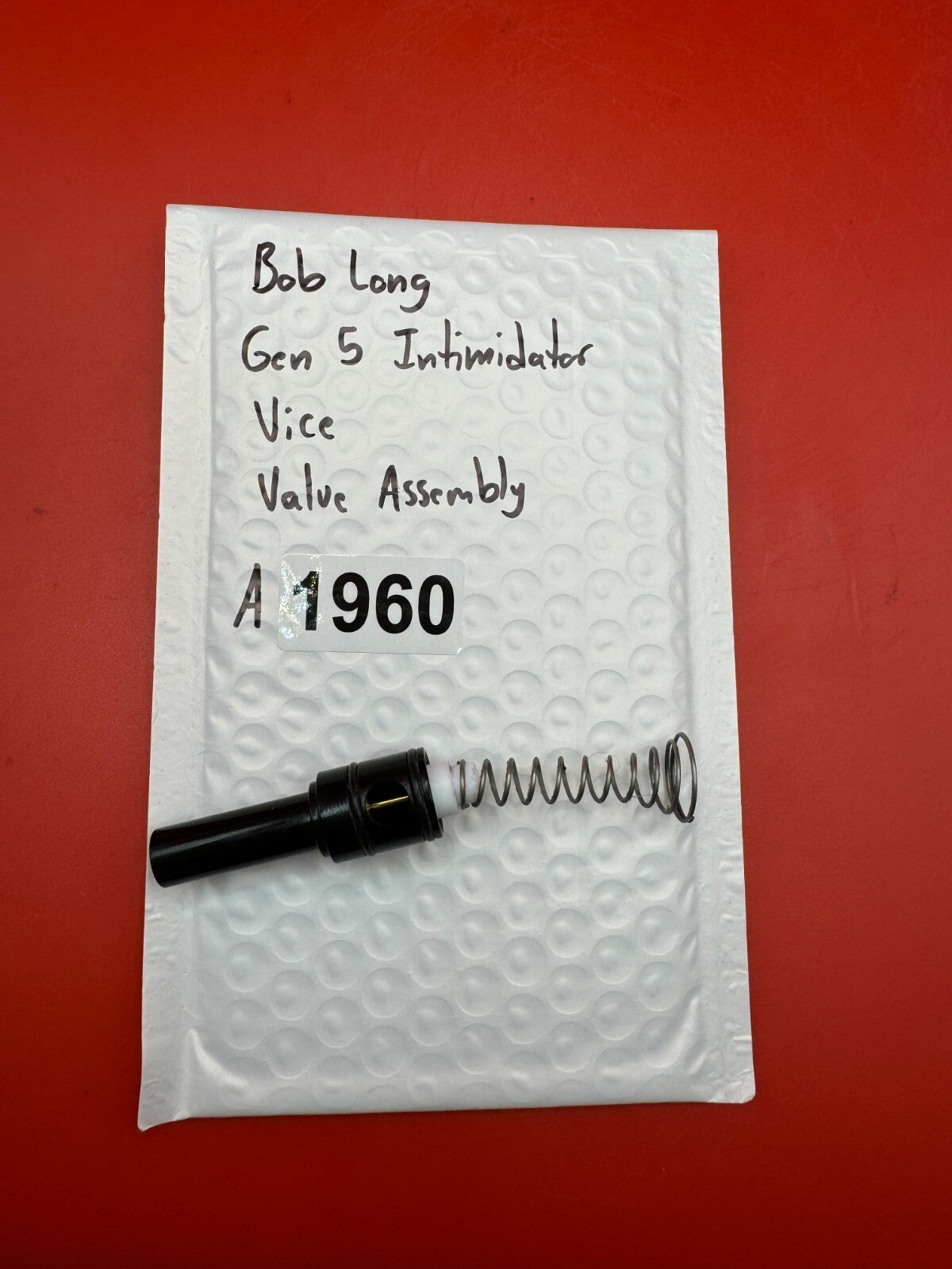 Bob Long Gen 5 Intimidator Vice Valve Assembly - used paintball valve assembly - black/white