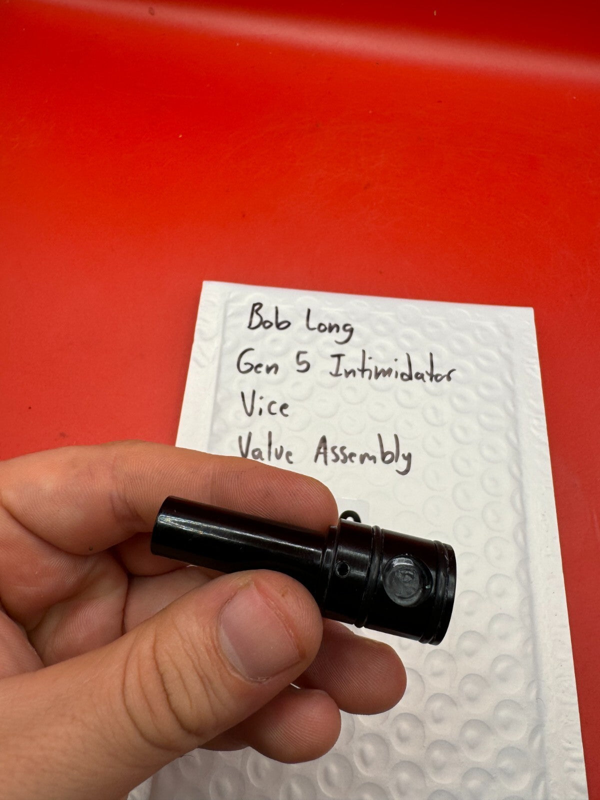 Bob Long Gen 5 Intimidator Vice Valve Assembly - used paintball valve assembly - black/white