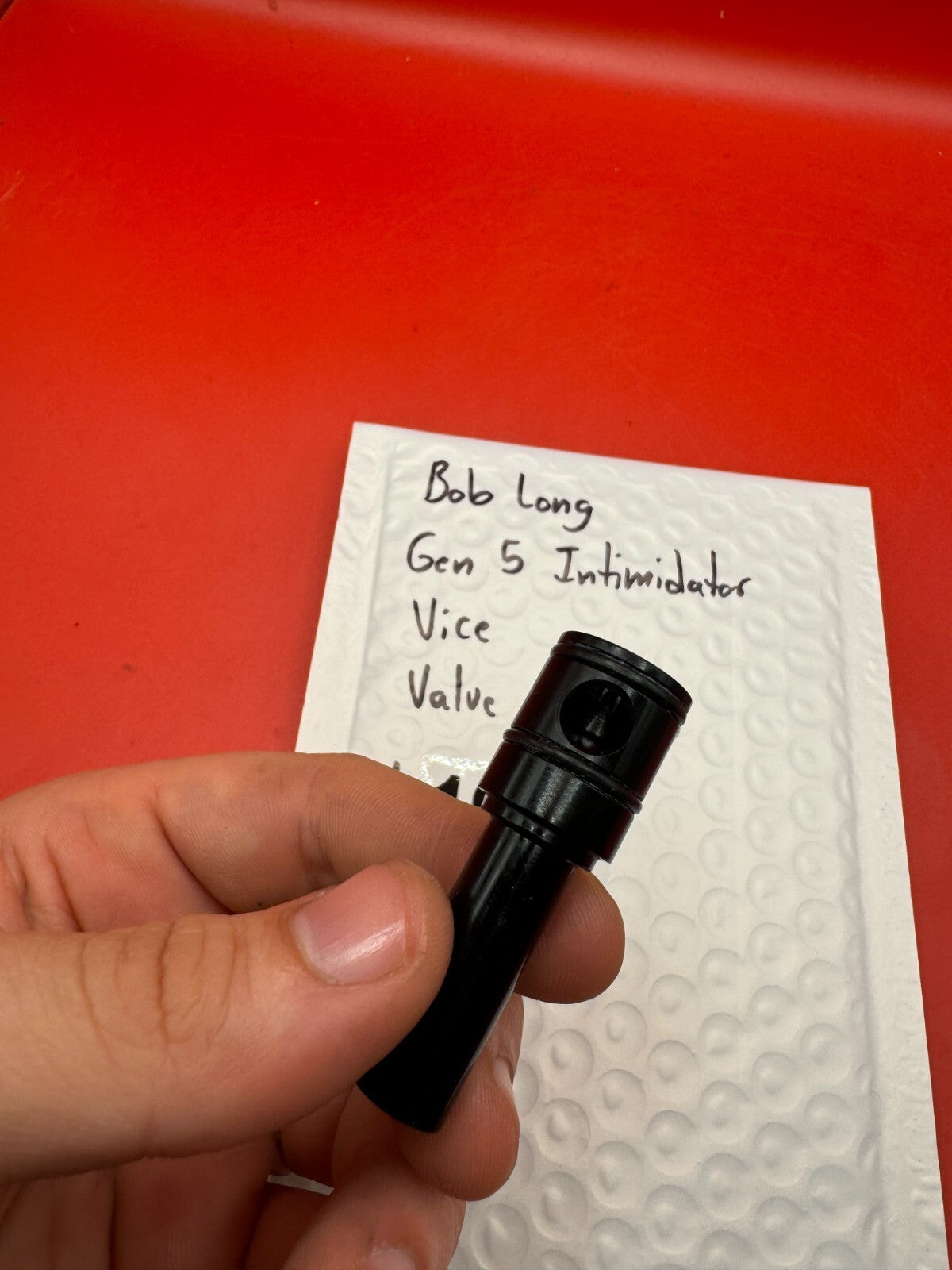 Bob Long Gen 5 Intimidator Vice Valve Assembly - used paintball valve assembly - black/white