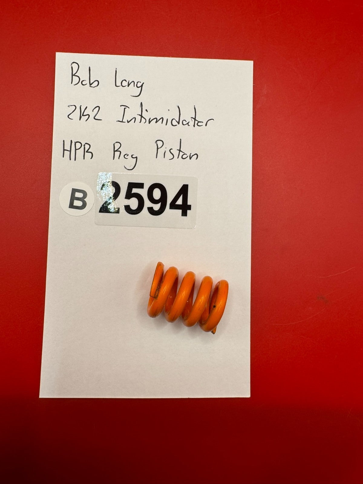 Bob Long 2K2 Intimidator HPR Orange Reg Piston