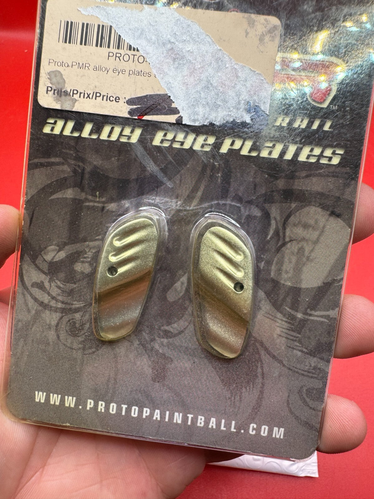 Dye/Proto PMR Alloy Eye Covers NOS-Silver - used paintball eye cover plates - silver