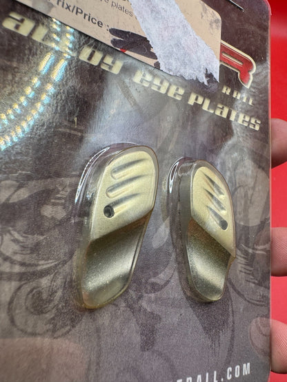 Dye/Proto PMR Alloy Eye Covers NOS-Silver - used paintball eye cover plates - silver