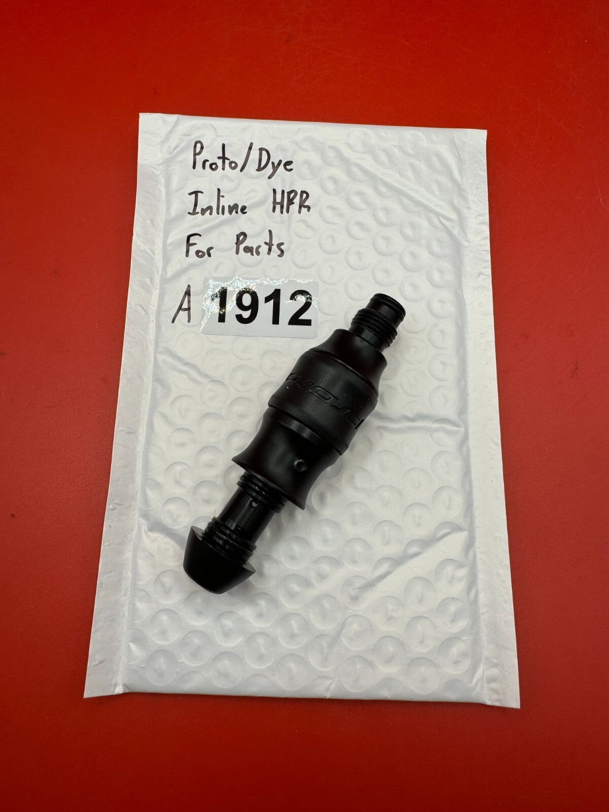 Proto/Dye Inline HPR For Parts - used paintball hpr (high pressure regulator) - black