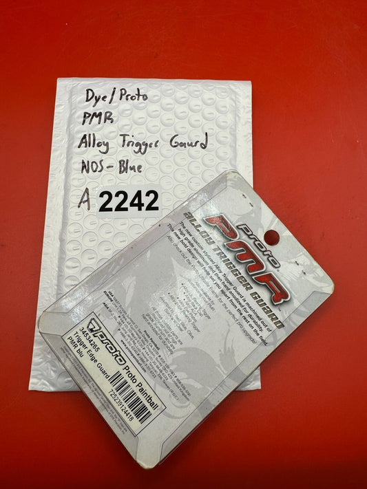 Dye/Proto PMR Alloy Trigger Guard NOS-Blue - used paintball trigger guard - blue anno