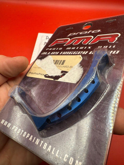 Dye/Proto PMR Alloy Trigger Guard NOS-Blue - used paintball trigger guard - blue anno