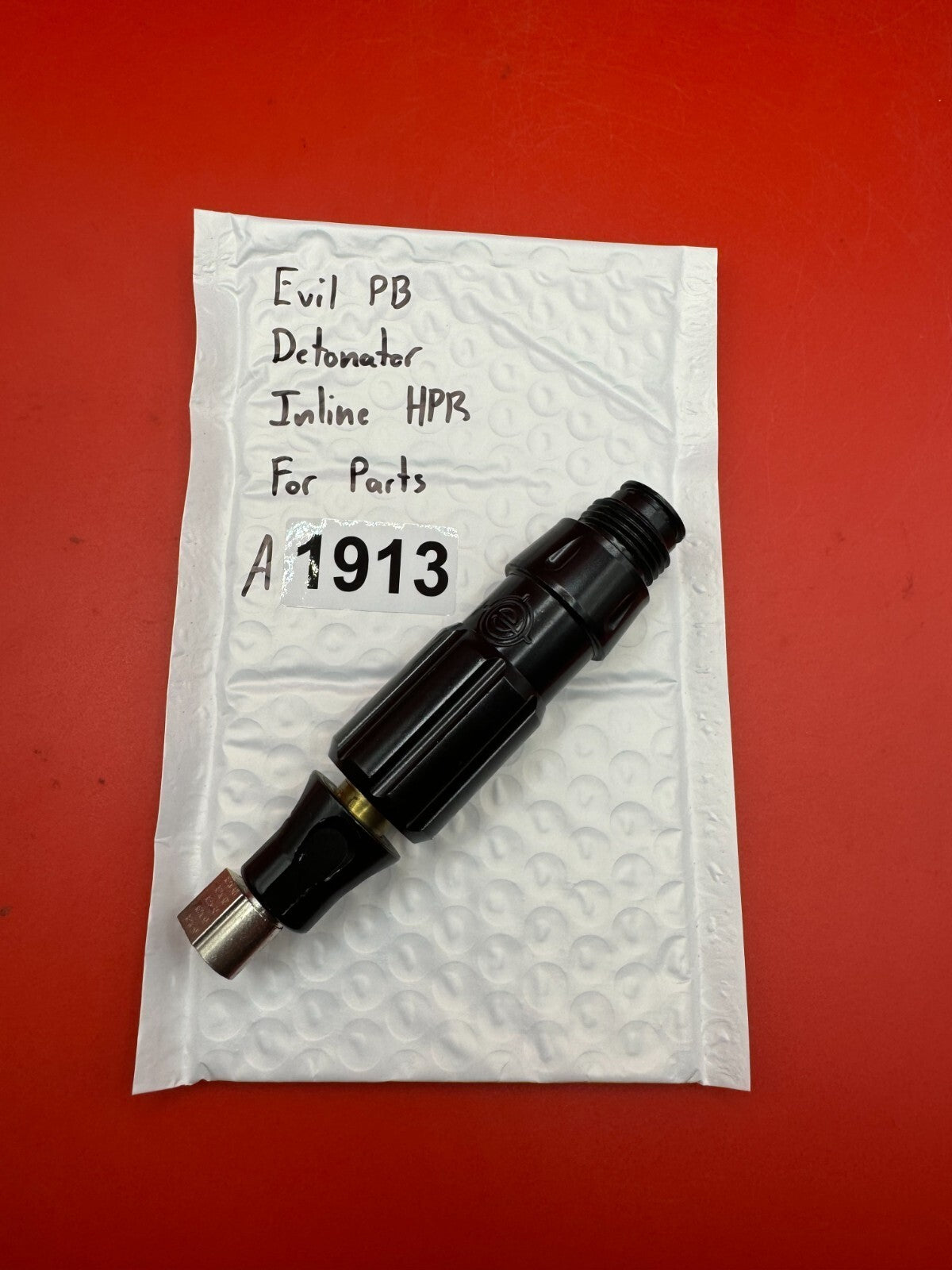 Evil PB Detonator Inline HPR For Parts - used paintball hpr (high pressure regulator) - black