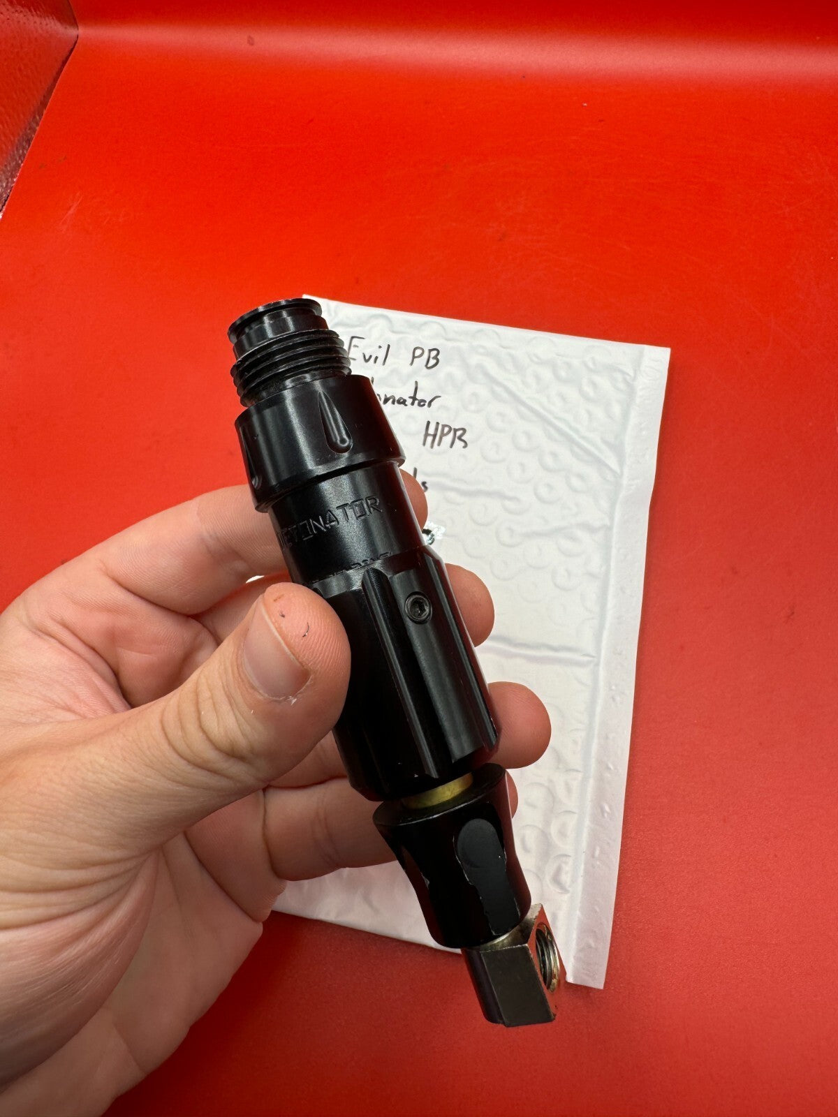 Evil PB Detonator Inline HPR For Parts - used paintball hpr (high pressure regulator) - black
