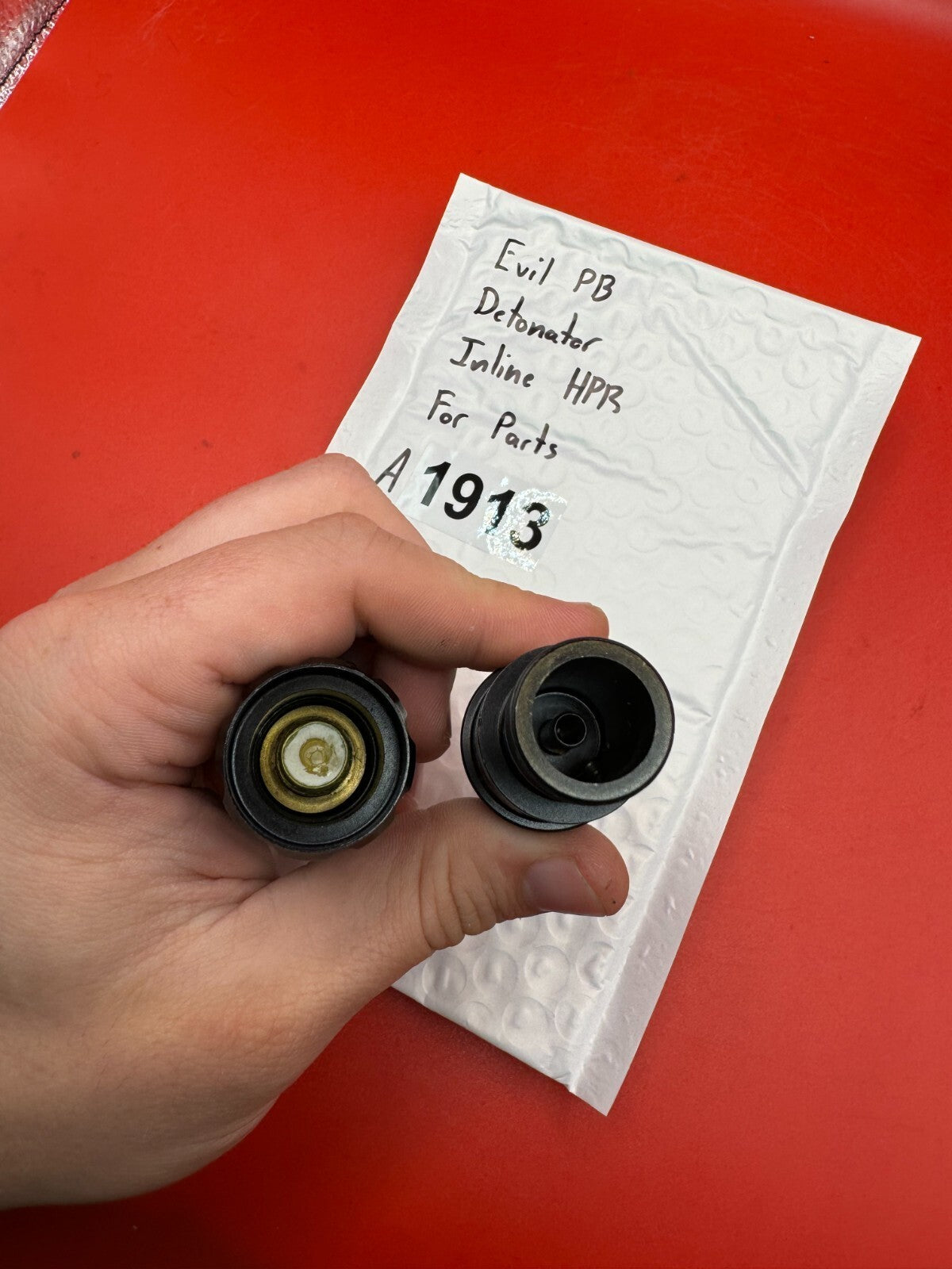 Evil PB Detonator Inline HPR For Parts - used paintball hpr (high pressure regulator) - black