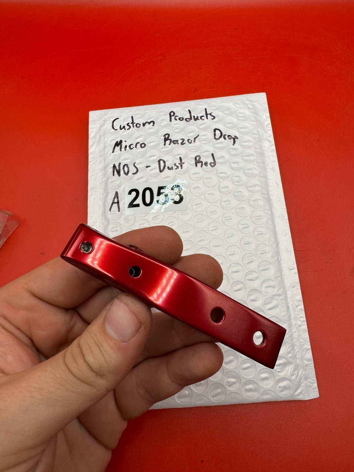 Custom Products Micro Razor Drop NOS-Dust Red - used paintball drop forward / asa drop - dust red