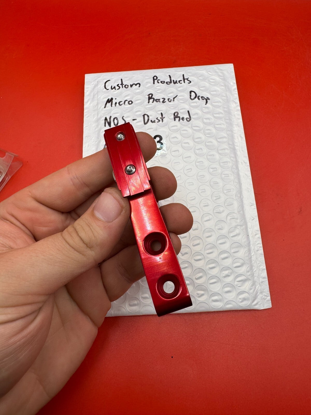 Custom Products Micro Razor Drop NOS-Dust Red - used paintball drop forward / asa drop - dust red