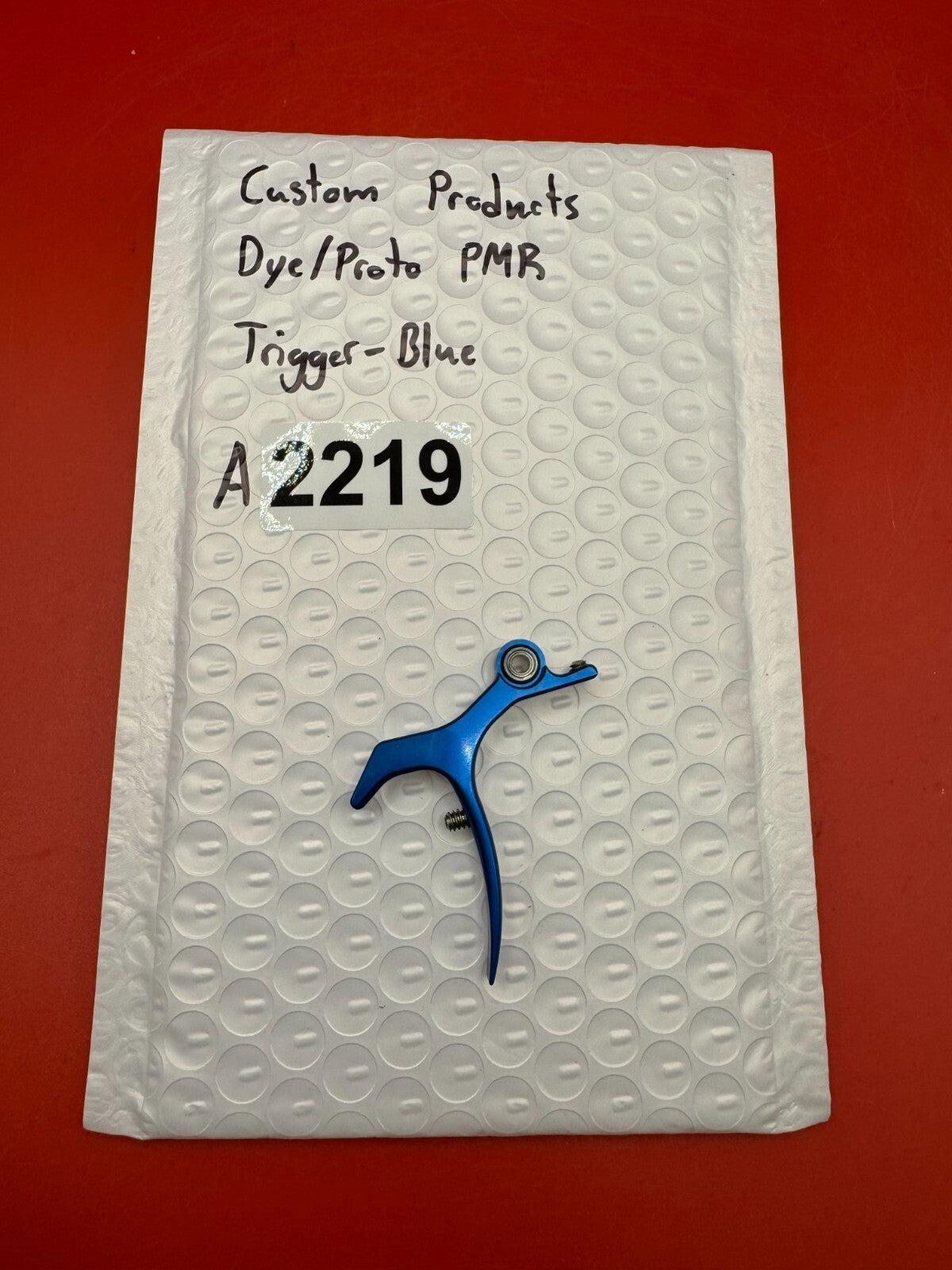 Custom Products Dye/Proto PMR Trigger-Blue - used paintball trigger - blue