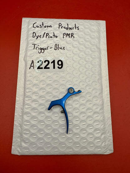 Custom Products Dye/Proto PMR Trigger-Blue - used paintball trigger - blue